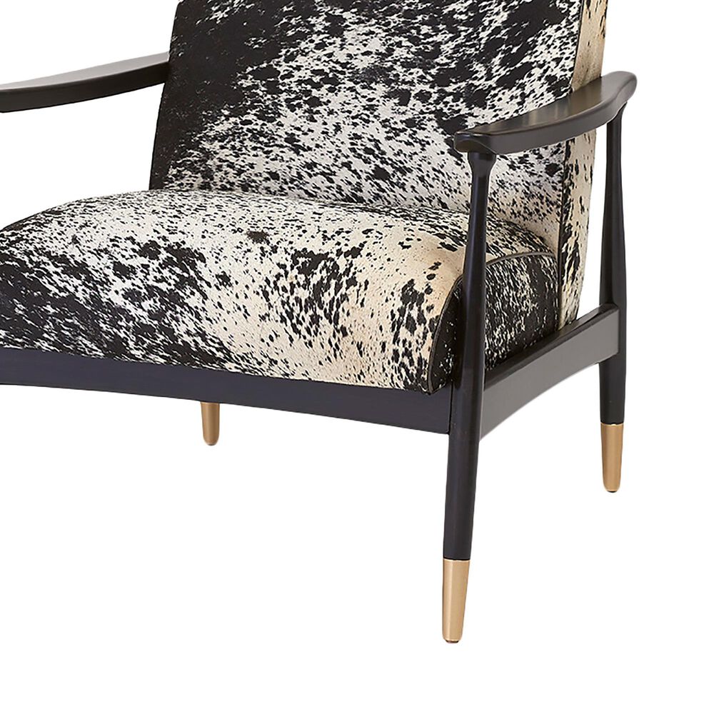 Massoud Draper Arm Chair in Salted Pepper and Capri Coal Haze, , large
