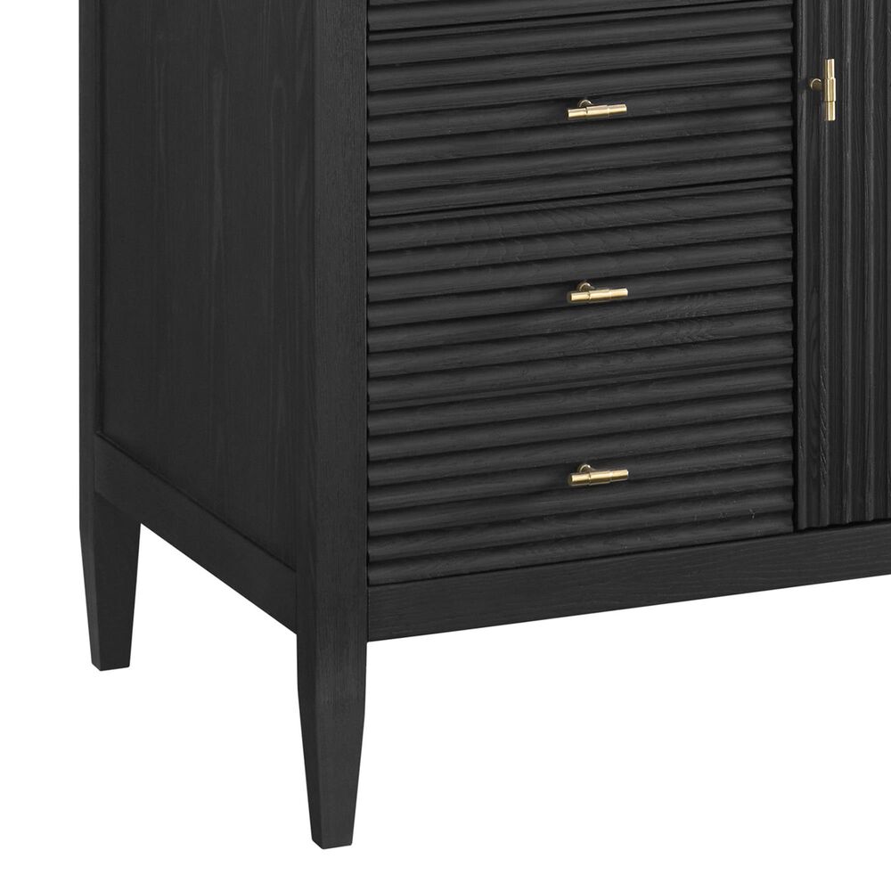 James Martin Vanities Myrrin 48&quot; Vanity in Carbon Oak with 3 cm Arctic Fall Solid Surface Top, , large