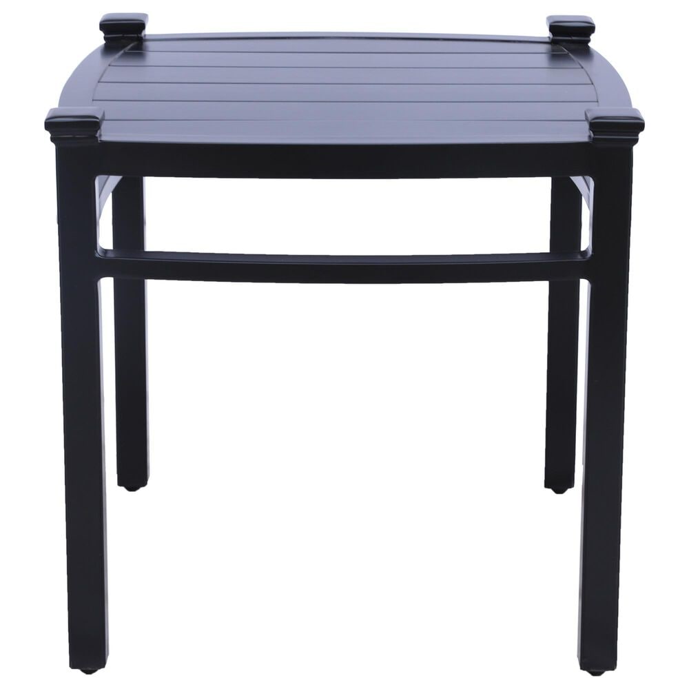 GatherCraft Seville Patio 22" Square End Table in Black, , large