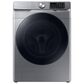 Samsung Appliance 4.5 Cu. Ft. Front Load Washer and 7.5 Cu. Ft. Electric Dryer Laundry Pair with Pedestal in Platinum, , large