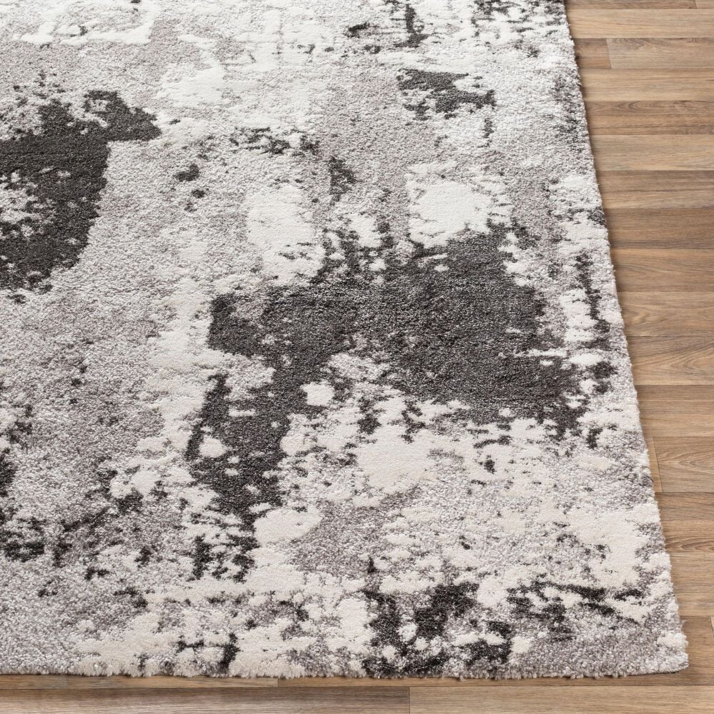 Surya Venice VNE-2308 4&#39; x 5&#39;9&quot; Charcoal and Ivory Area Rug, , large