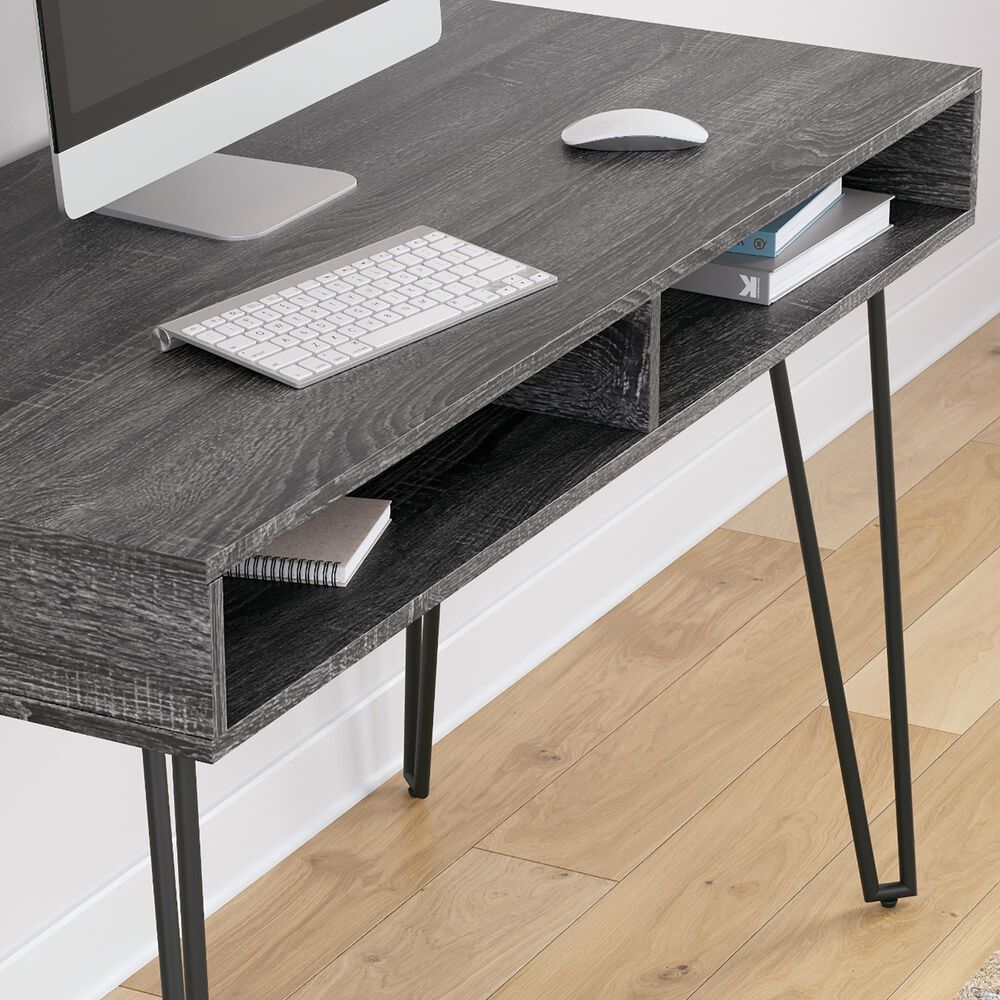 Ashley Strumford Home Office Desk in Charcoal and Black, , large