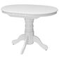CorLiving Dillon Pedestal Dining Table with Leaf in White - Table Only, , large