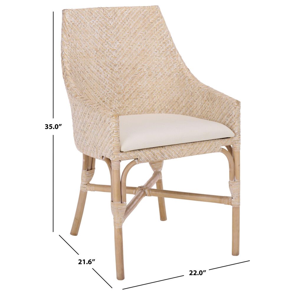 Safavieh Rikan Arm Chair in Ivory, , large