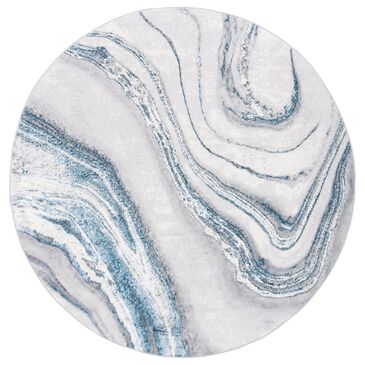 Safavieh Orchard  ORC637 6"7" Round Grey and Blue Area Rug, , large