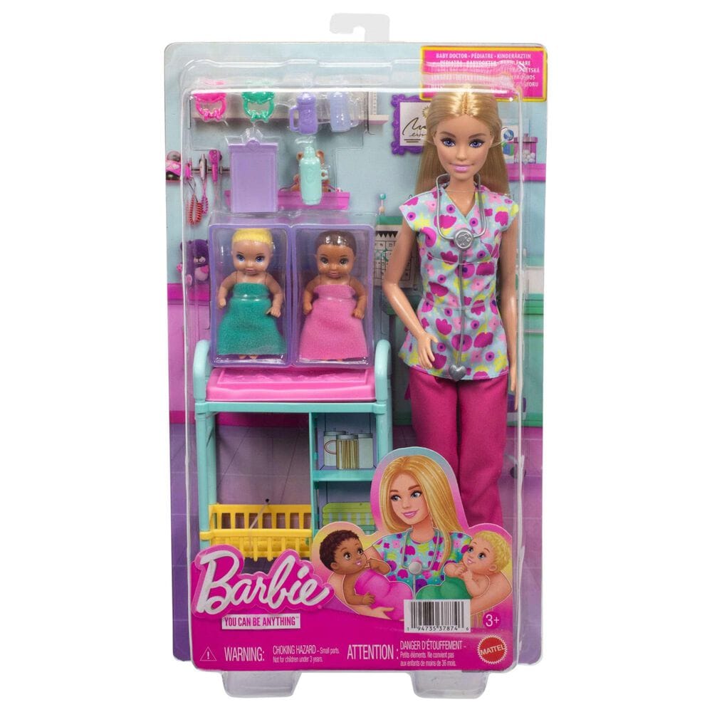 Barbie Careers Baby Doctor Playset with Blonde Fashion Doll, , large