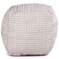 Steve Silver Hakim Pouf in Ivory, , large