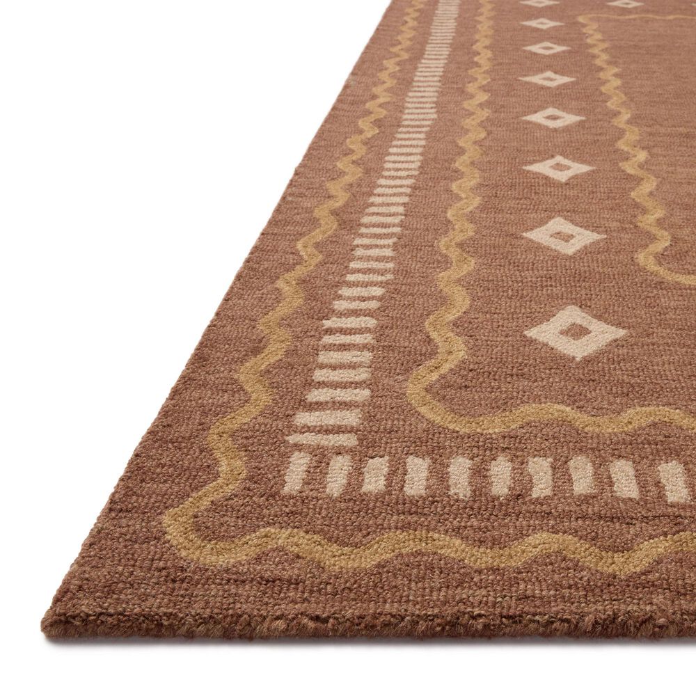 Chris Loves Julia x Loloi Alfie Clay and Spice 3'6" x 5'6" Area Rug, , large