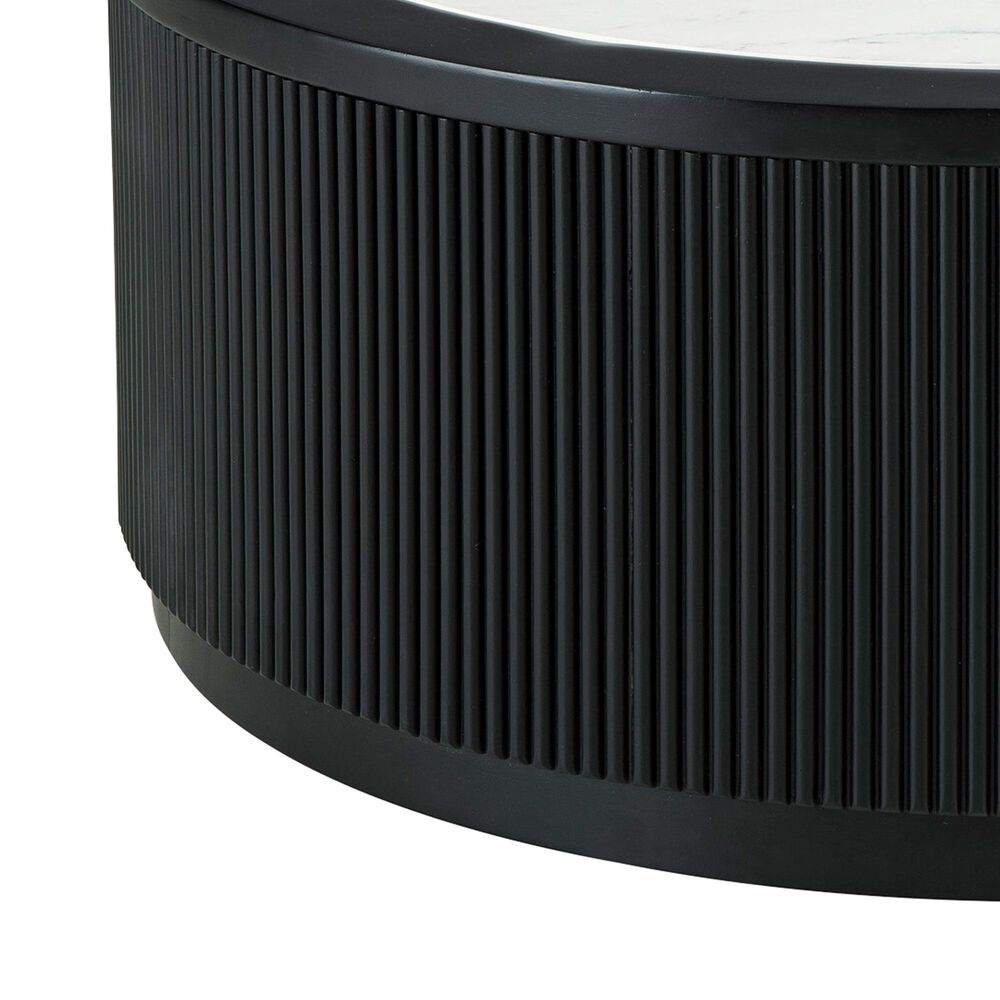 Ashley Grayman Round Coffee Table in Matte Black, , large