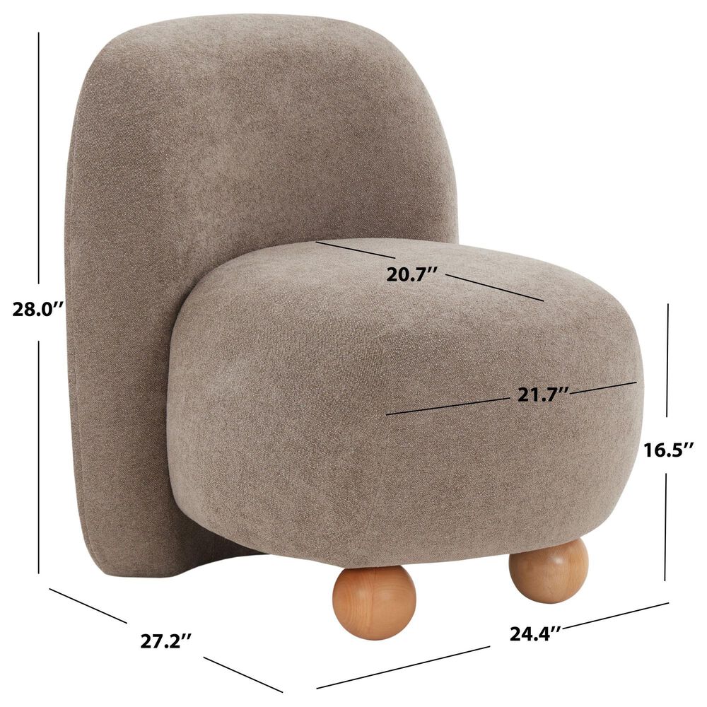 Safavieh Kalia Accent Chair in Brown, , large