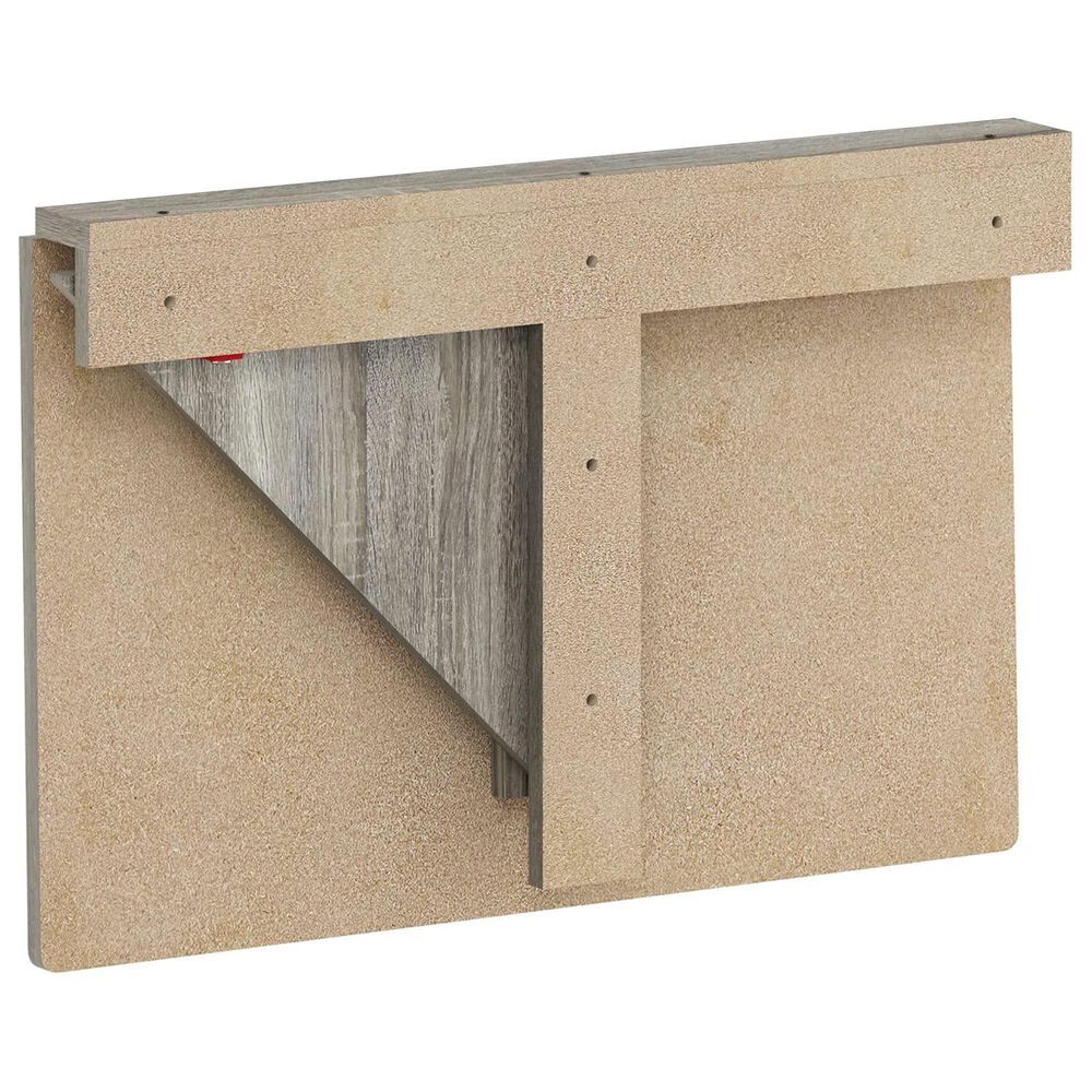 HOMLUX Wall Mounting Folding Table in French Oak Grey, , large