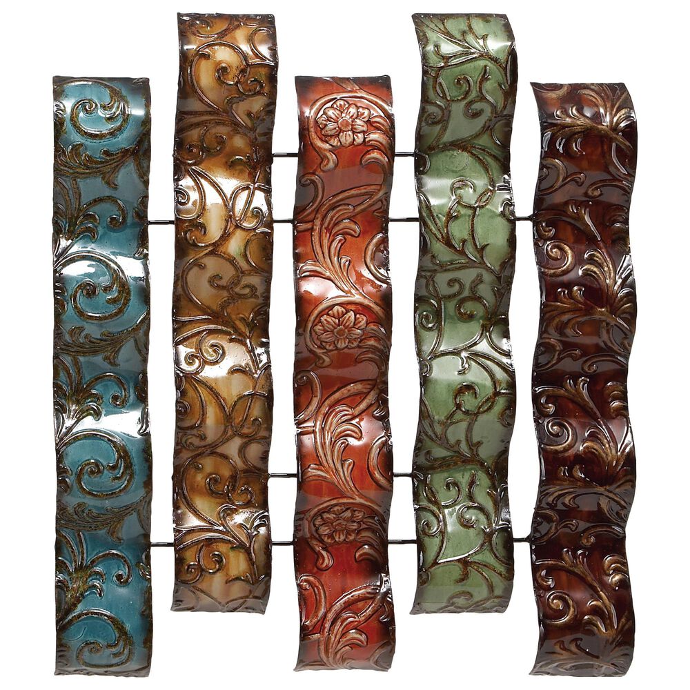 Maple and Jade 20" x 24" Abstract Wall Decor in Aqua, Beige, Red, Pale Green and Dark Brown, , large