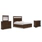 Ashley Taffenbrook 4-Piece California King Storage Bedroom Set in Medium Brown and Black, , large