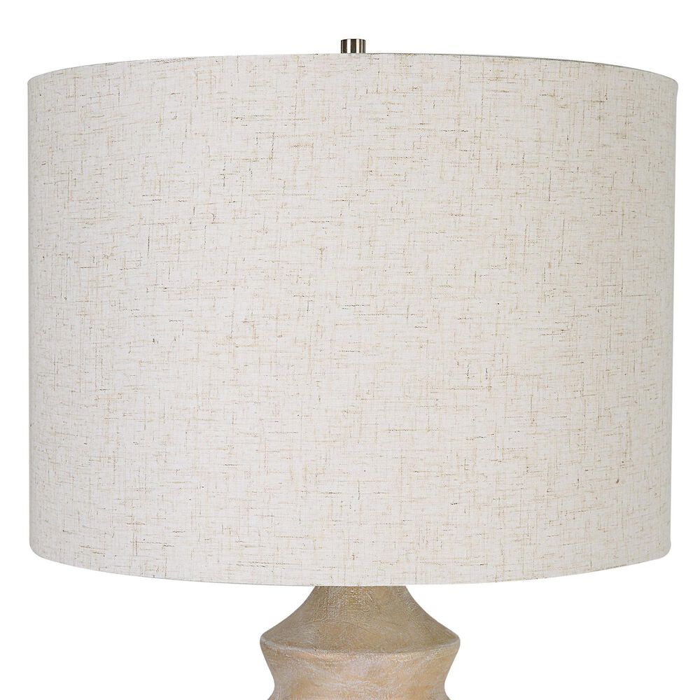 Uttermost Uplift Table Lamp in Bleached Wood and Nickel Plated, , large