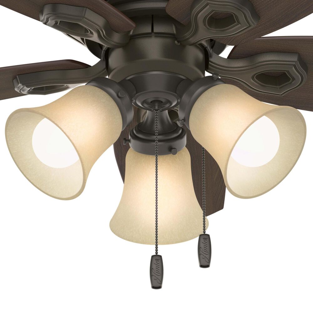 Hunter Builder Low Profile 42&quot; Ceiling Fan with Lights in New Bronze, , large