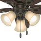 Hunter Builder Low Profile 42" Ceiling Fan with Lights in New Bronze, , large