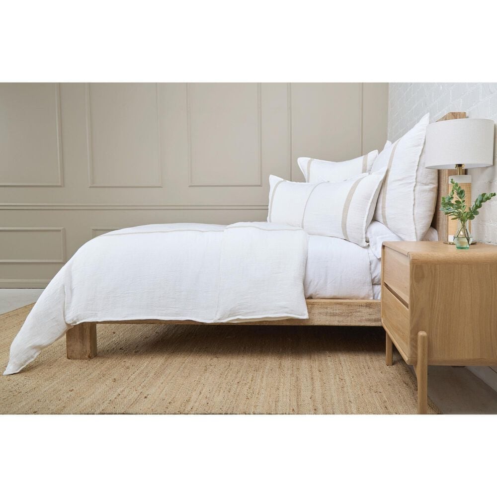 Pom Pom At Home Rory Standard Sham in White and Flax, , large