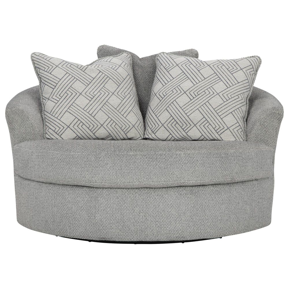 Ashley Casselbury Oversized Swivel Chair in Cement, , large