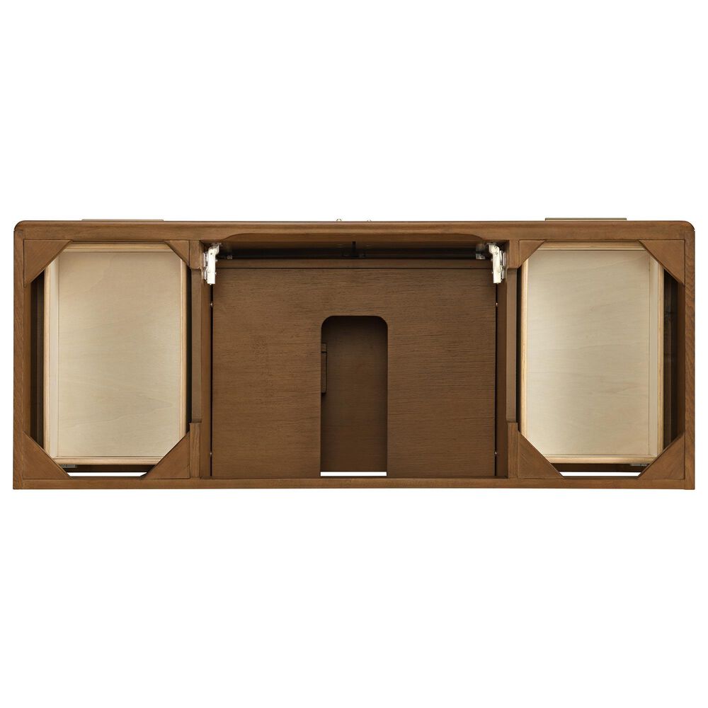 37B Mertola 48" Single Bathroom Vanity Cabinet in Dark Maplewood with White Composite Stone Top and Backsplash, , large