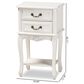 Baxton Studio Gabrielle 2-Drawer End Table in White, , large