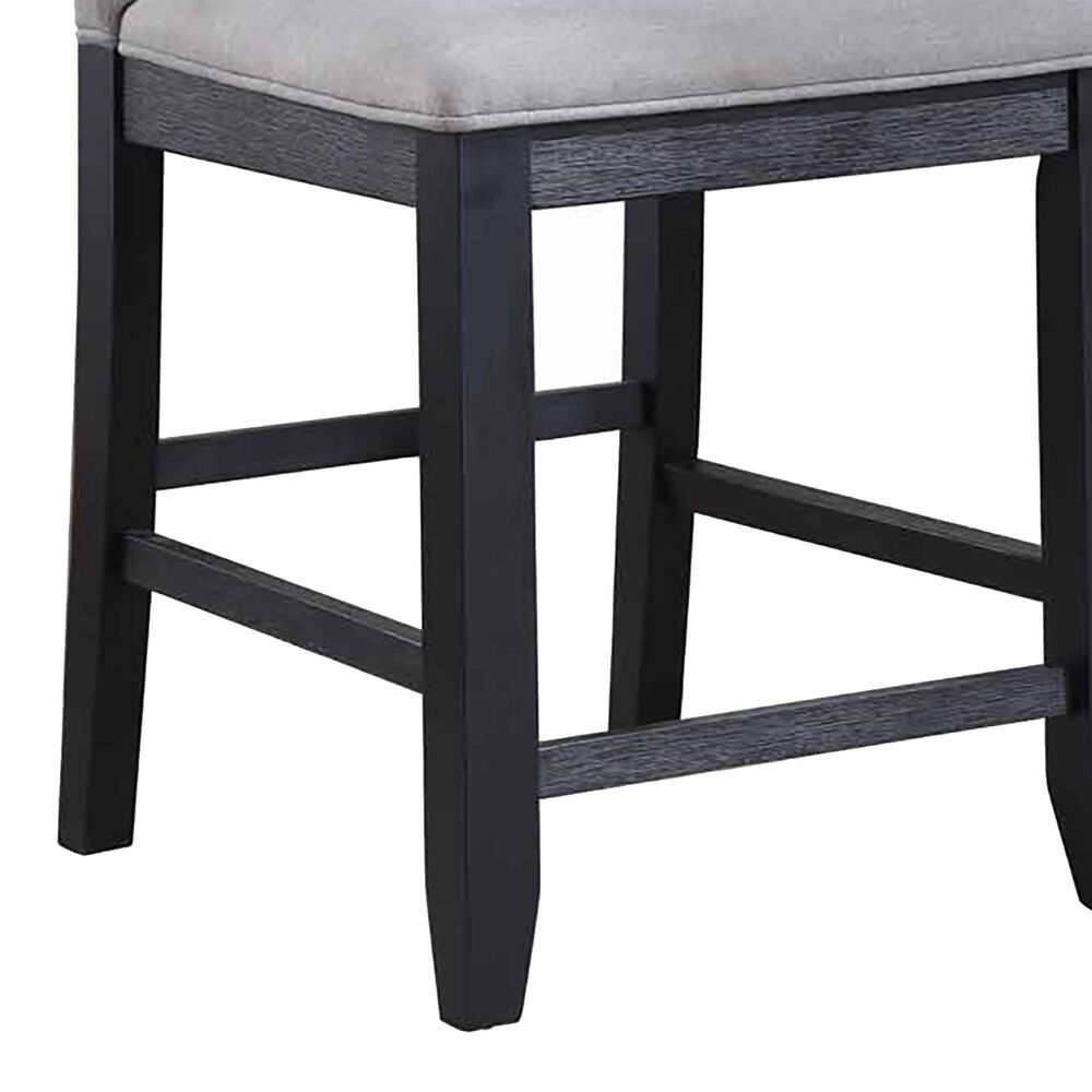 Steve Silver Yves Counter Stool in Rubbed Charcoal and Gold, , large