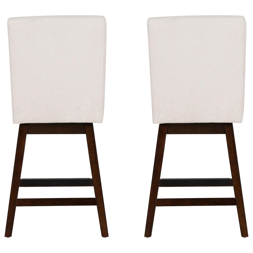 Linon Home Decor Cyrus Swivel Counter Stool in Brown (Set of 2), , large
