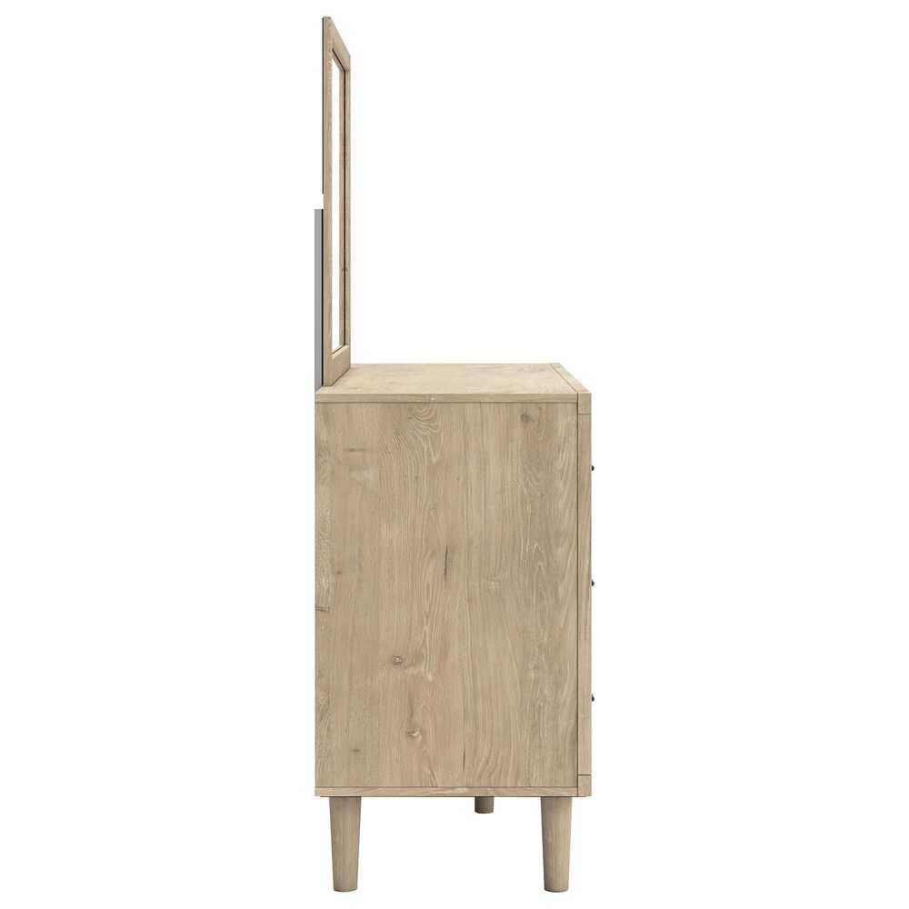 Ashley Cielden 6-Drawer Dresser and Mirror in Tan, , large