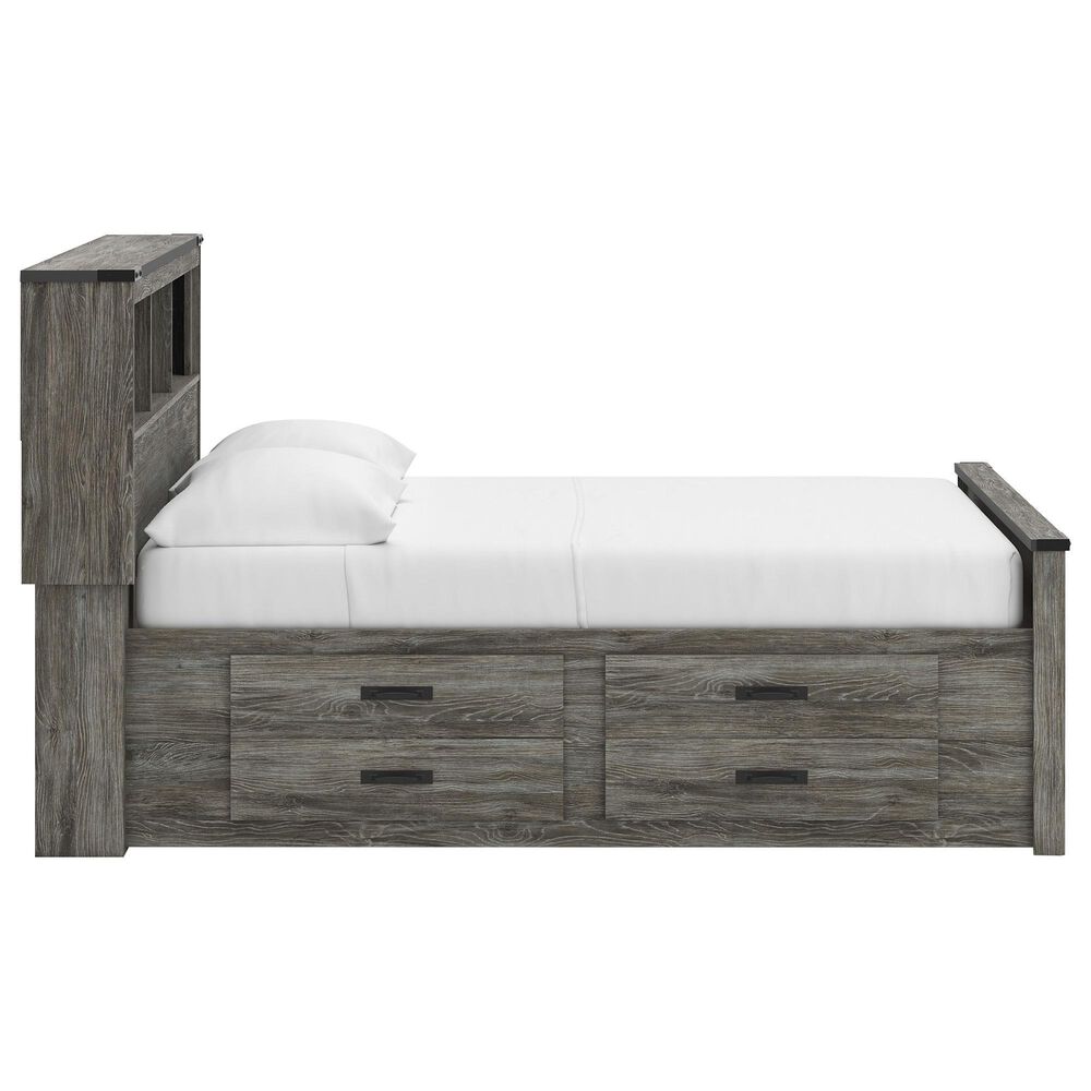 Ashley Frandern Full Bookcase Bed with Storage in Warm Gray, , large