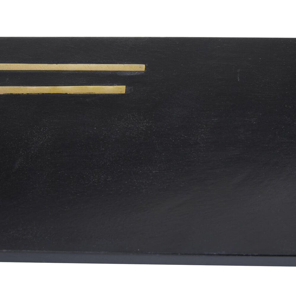 Maple and Jade 2-Piece Tray Set with Handles in Matte Black and Gold, , large