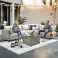 HOMLUX 7-Piece Patio Conversation Set in Beige, , large