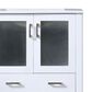 Lexora Home Volez 30" Single Bathroom Vanity in White with 2 cm White Ceramic Top and Rectangular Sink, , large