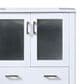 Lexora Home Volez 30" Single Bathroom Vanity in White with 2 cm White Ceramic Top and Rectangular Sink, , large