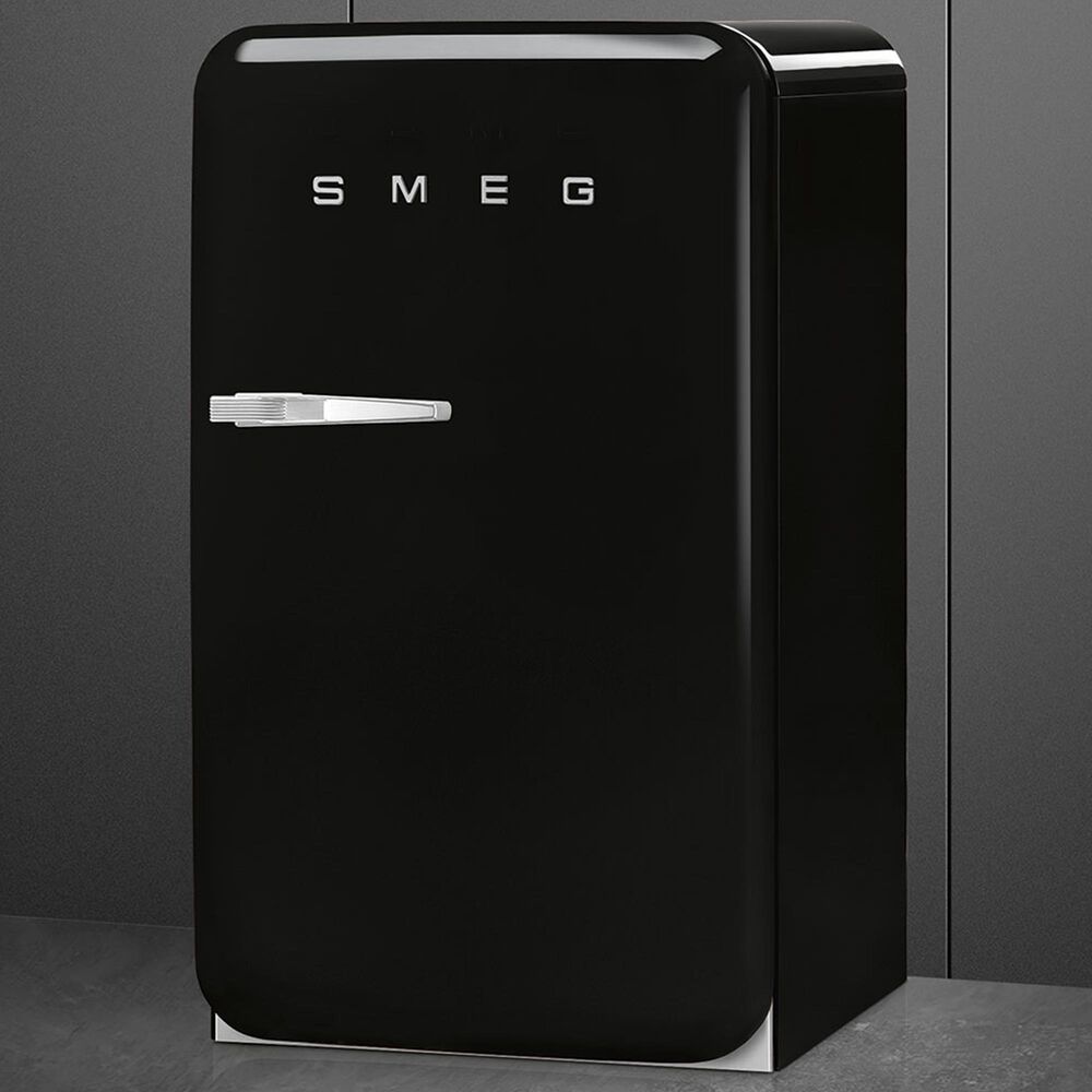 SMEG 4.48 Cu. Ft. Freestanding Compact Refrigerator with Right Hinge in Black, , large