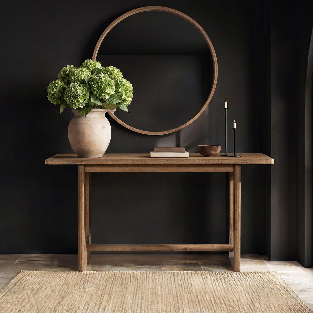 Jennifer Taylor Home Turkey Console Table in Antique Natural Brown, , large