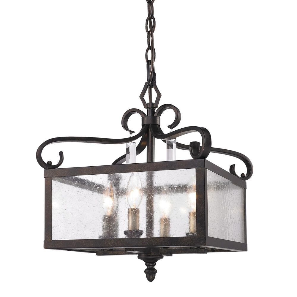 Golden Lighting Valencia 4-Light Pendant in Fired Bronze, , large