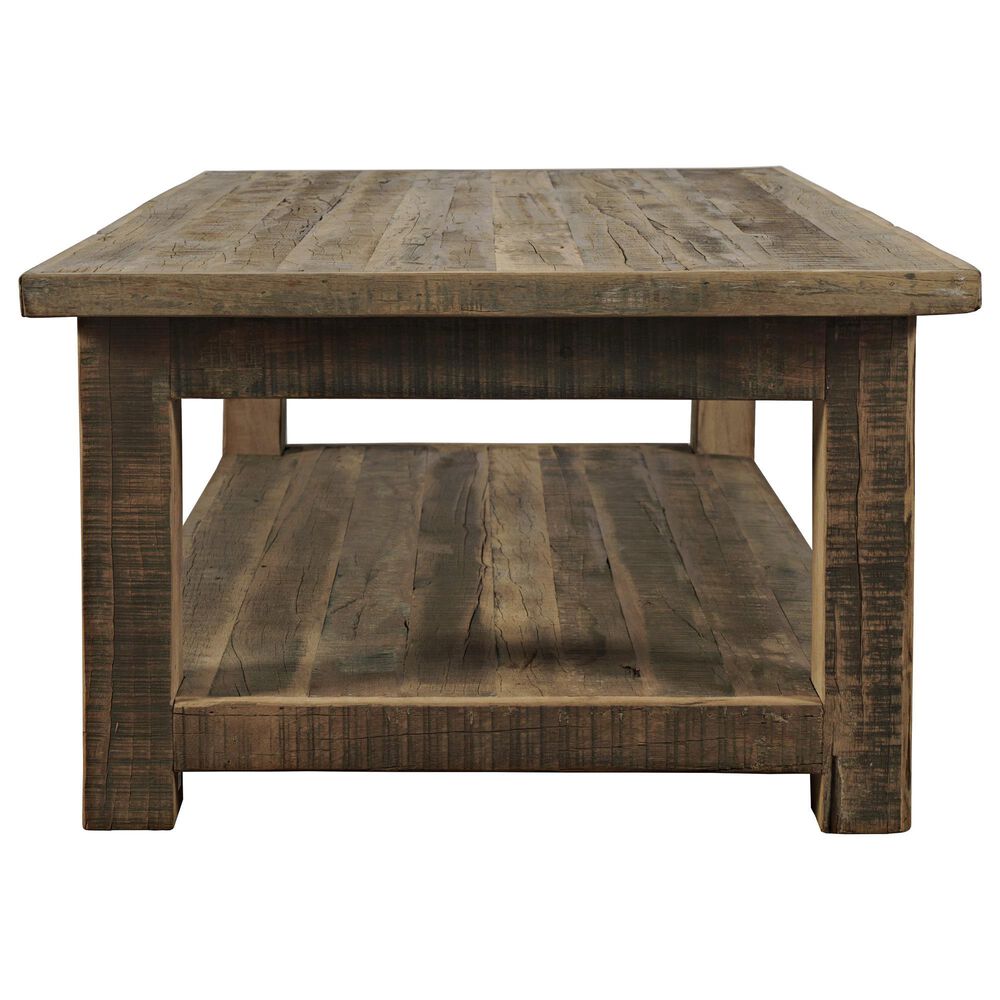 Waltham Reclamation 1-Shelf Coffee Table in Brown, , large