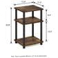 HOMLUX 3-Tier Turn-N-Tube End Table in Amber Pine and Black (Set of 2), , large