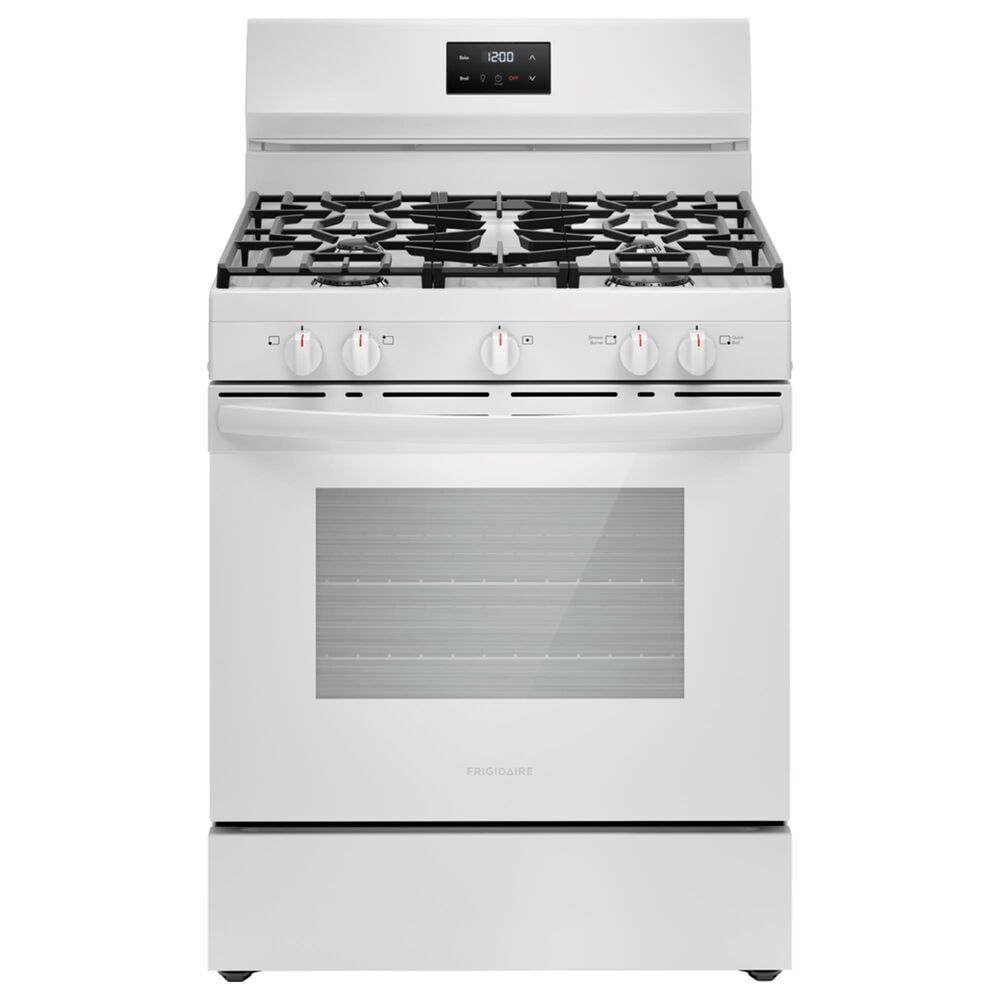 Frigidaire 30" Freestanding Gas Range with Quick Boil Burner in White, , large