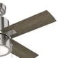 Hunter Beck 42" Ceiling Fan with LED Lights in Brushed Nickel, , large