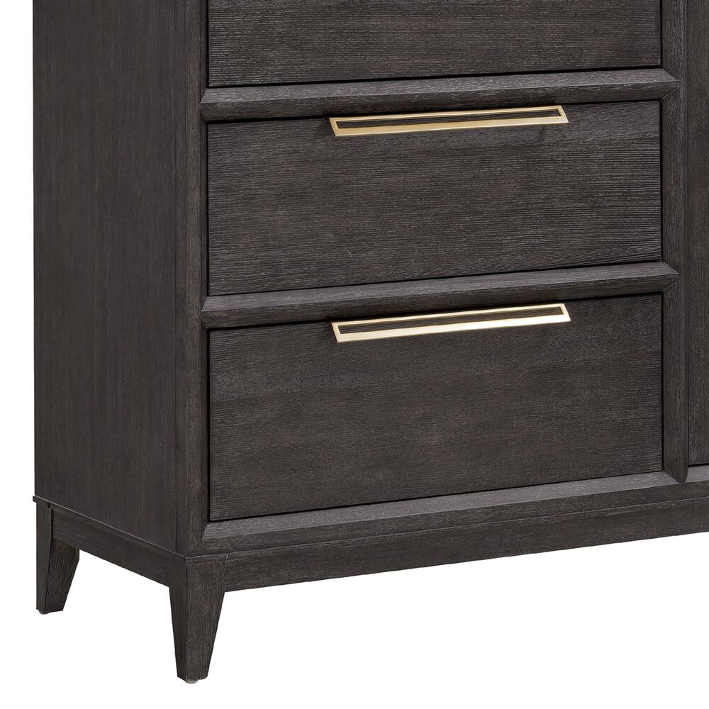 Pulaski Furniture Corp Quincy 5-Drawer Door Chest in Dark Brown, , large