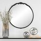 Uttermost 30" Round Wall Mirror in Satin Black, , large