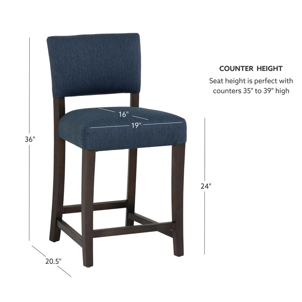Linon Home Decor Koda Counter Stool in Rich Brown (Set of 2), , large
