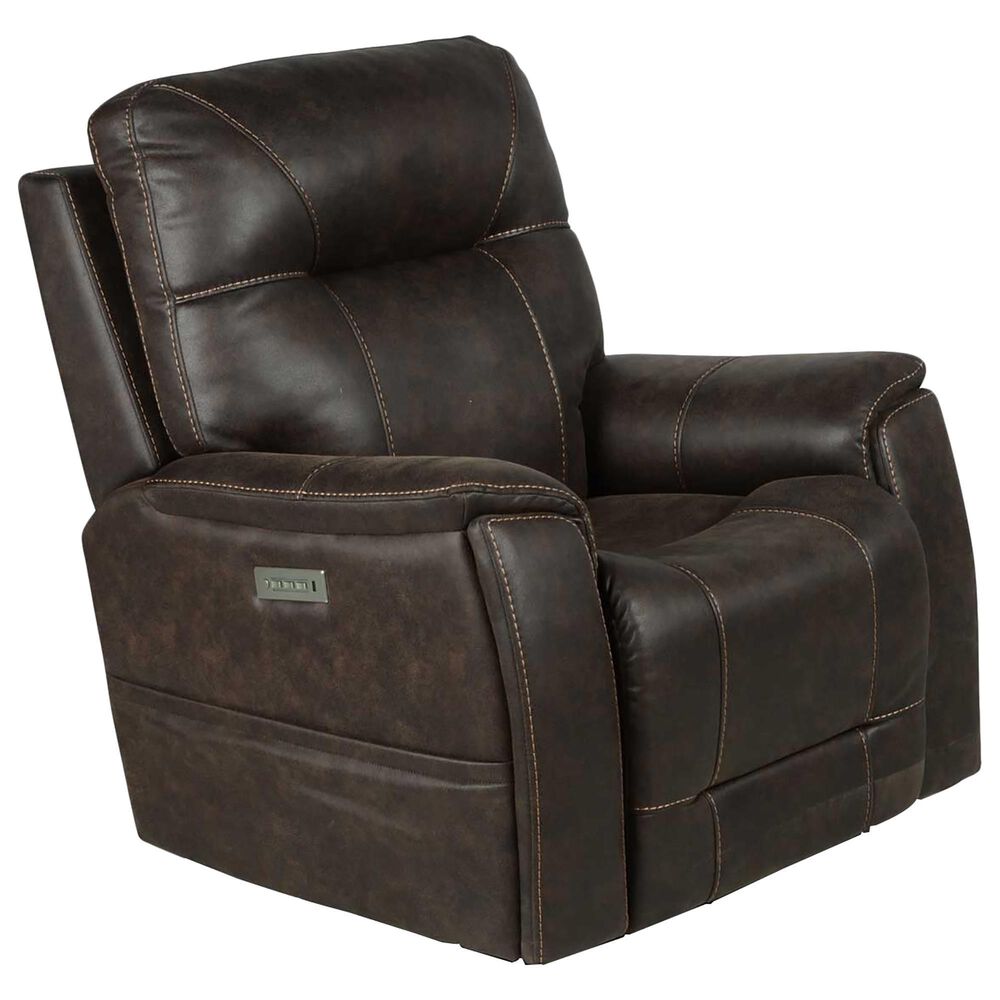 Steve Silver Lexington Triple Power Media Recliner in Saddle Brown, , large