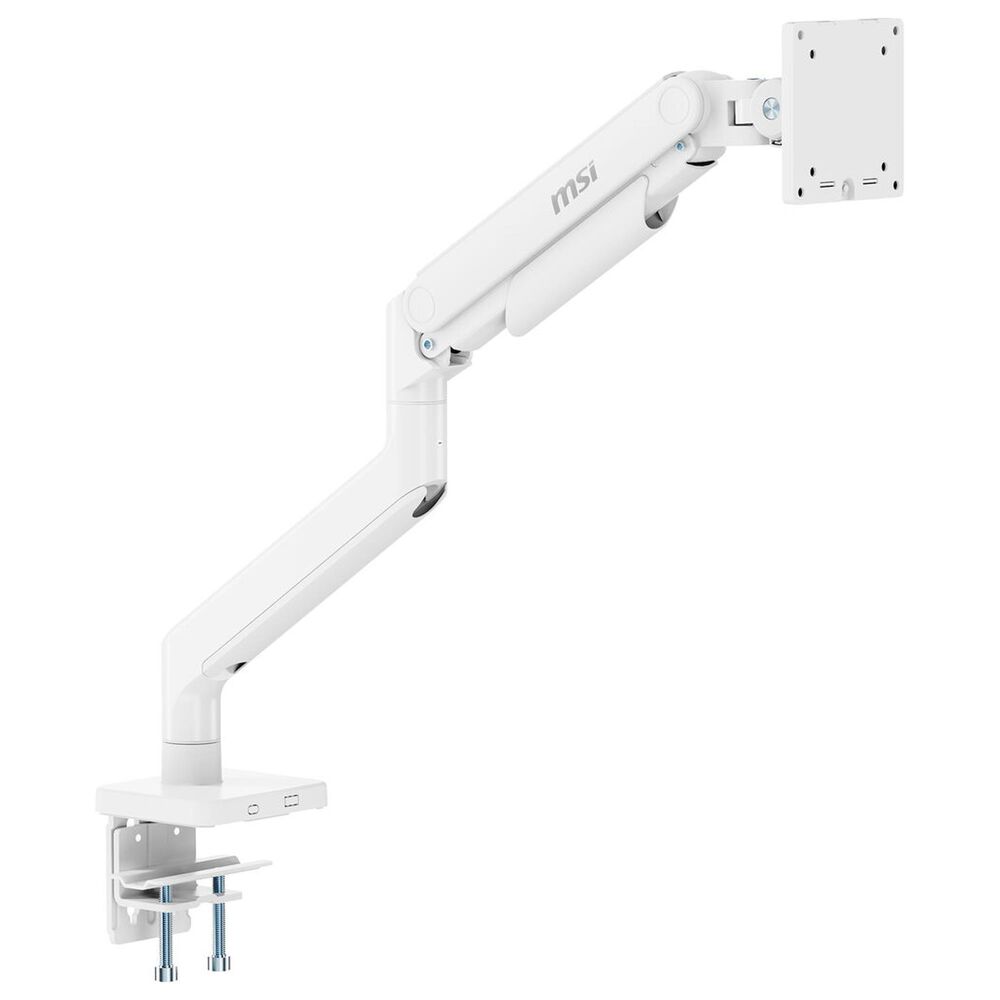 MSI Single-Arm Monitor Mount for 17 to 49" Displays in Matte White, , large