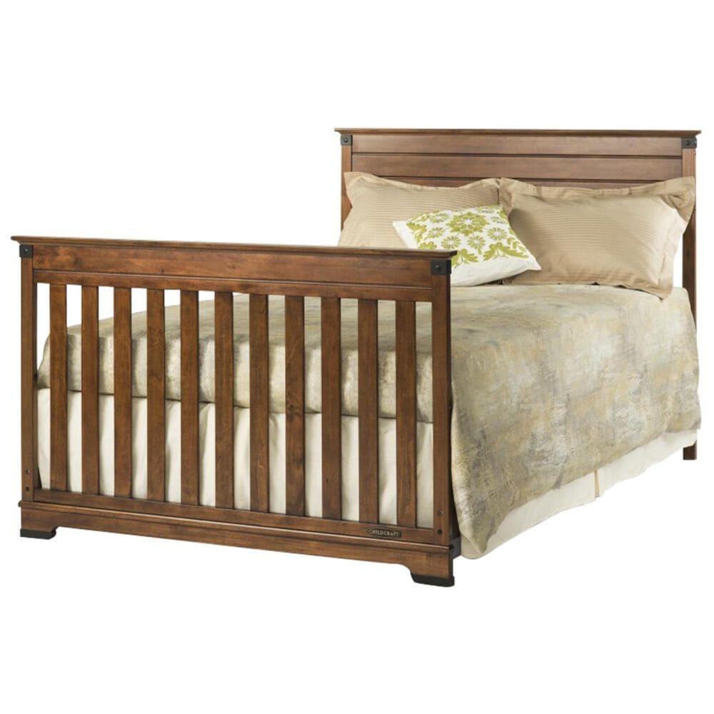 Foundations Worldwide Redmond 4-in-1 Convertible Crib in Coach Cherry, , large