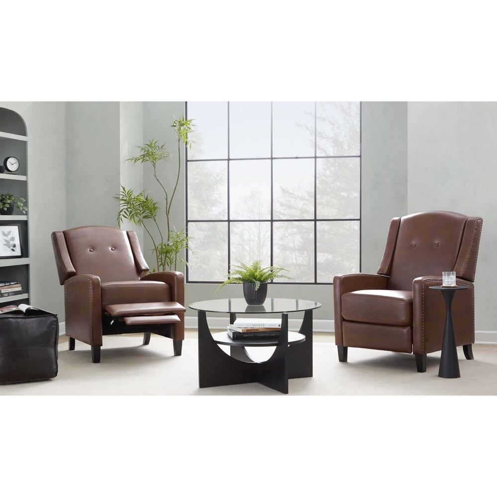 Lumisource Stanley Manual Recliner in Brown, , large