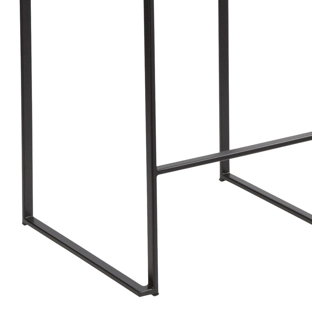 Lumisource Fuji Stackable Counter Stool with White Faux Leather Cushion in Black &#40;Set of 2&#41;, , large