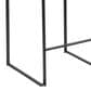Lumisource Fuji Stackable Counter Stool with White Faux Leather Cushion in Black (Set of 2), , large