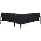 Linon Home Decor Holland 2-Piece Outdoor Sectional Sofa with Black Upholstery in Black, , large