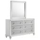 New Heritage Design Stardust 3-Piece Queen Bedroom Set in White and Silver, , large
